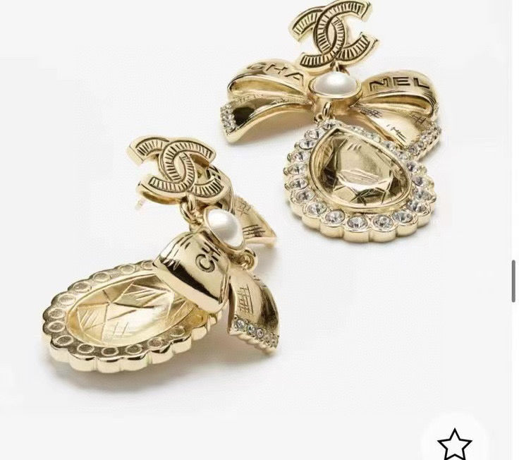 gold butterfly Stud Earrings for women - alternate angle view 2