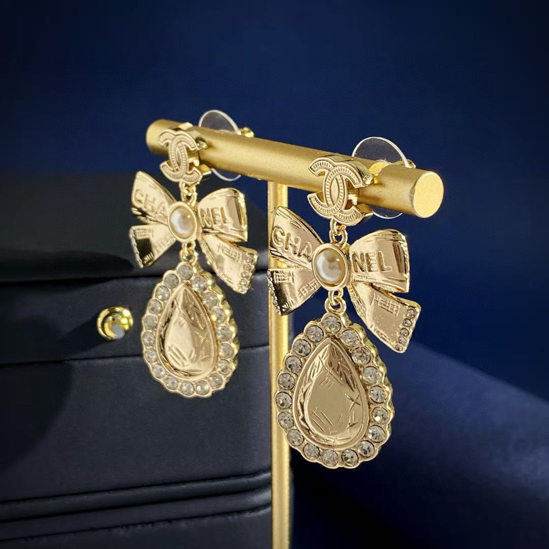 gold butterfly Stud Earrings for women - alternate angle view 4