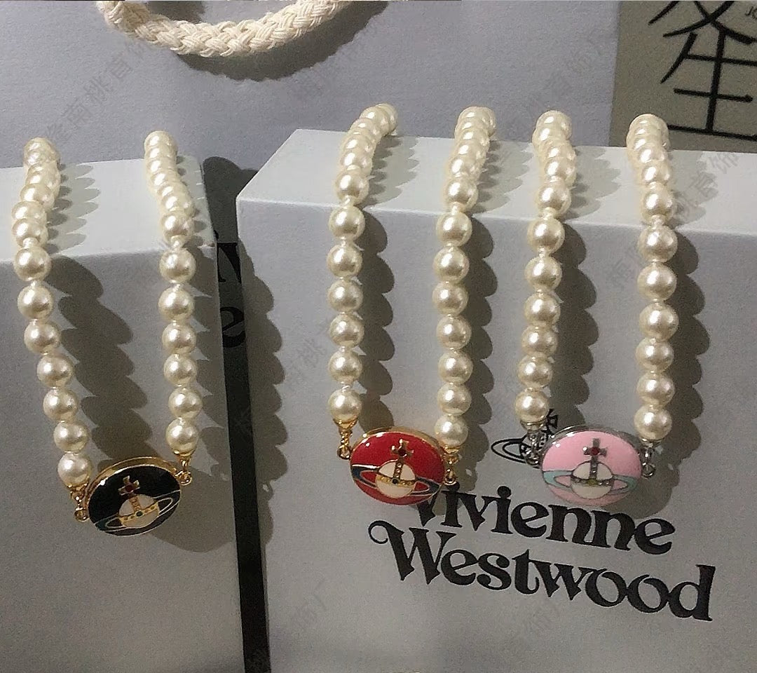 pink pearl Jewelry Set for women - alternate angle view 2