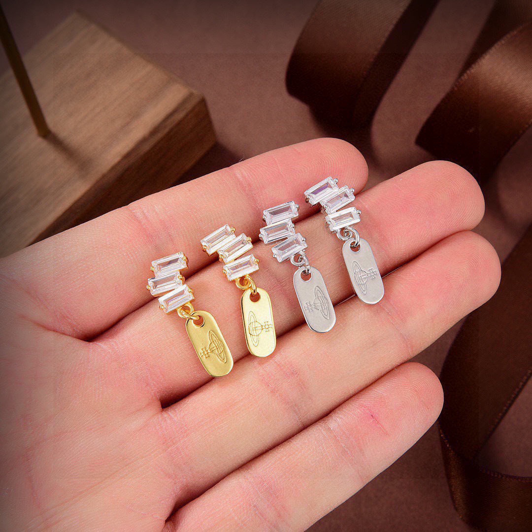 teal leather elegant Stud Earrings for women - product detail view