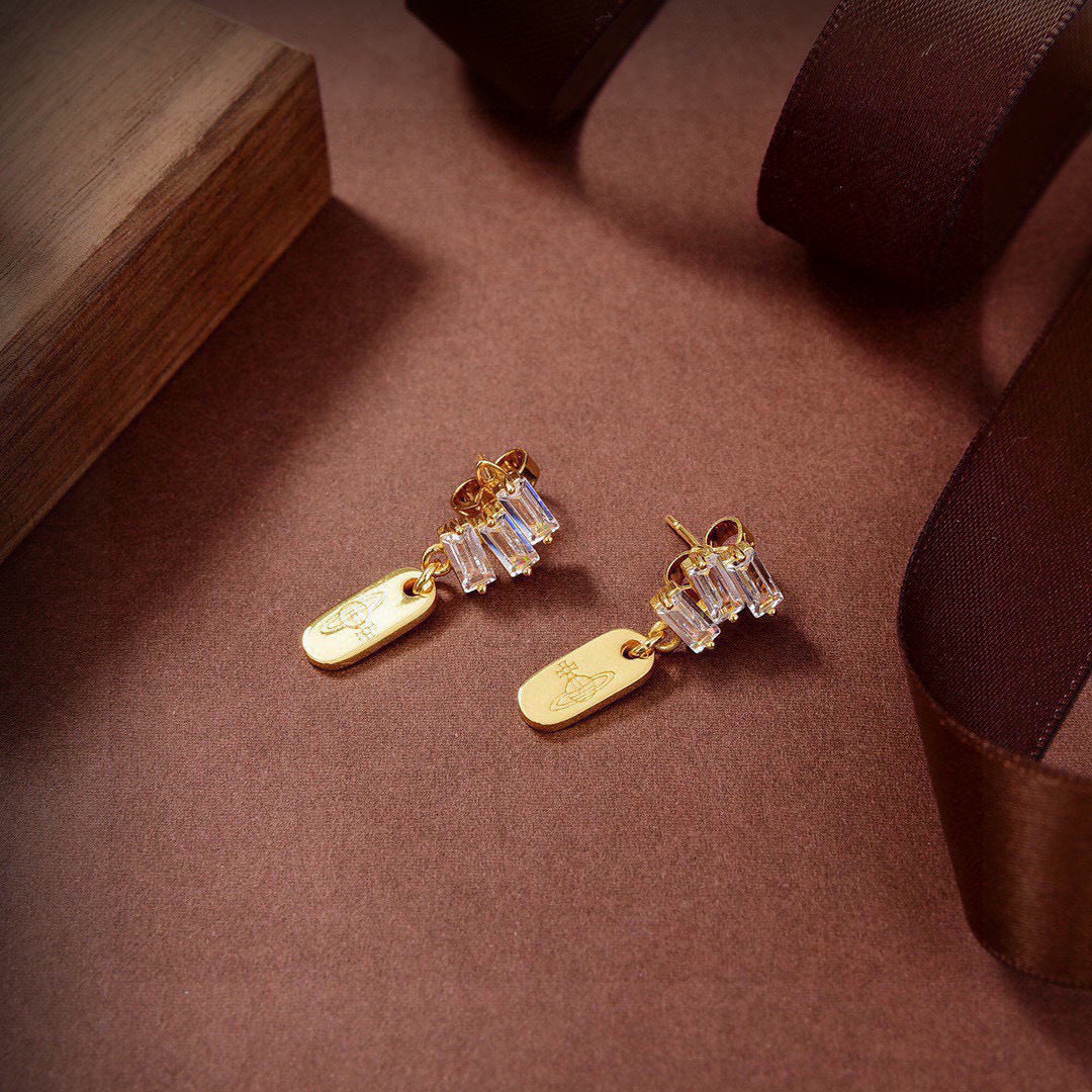 teal leather elegant Stud Earrings for women - alternate angle view 8