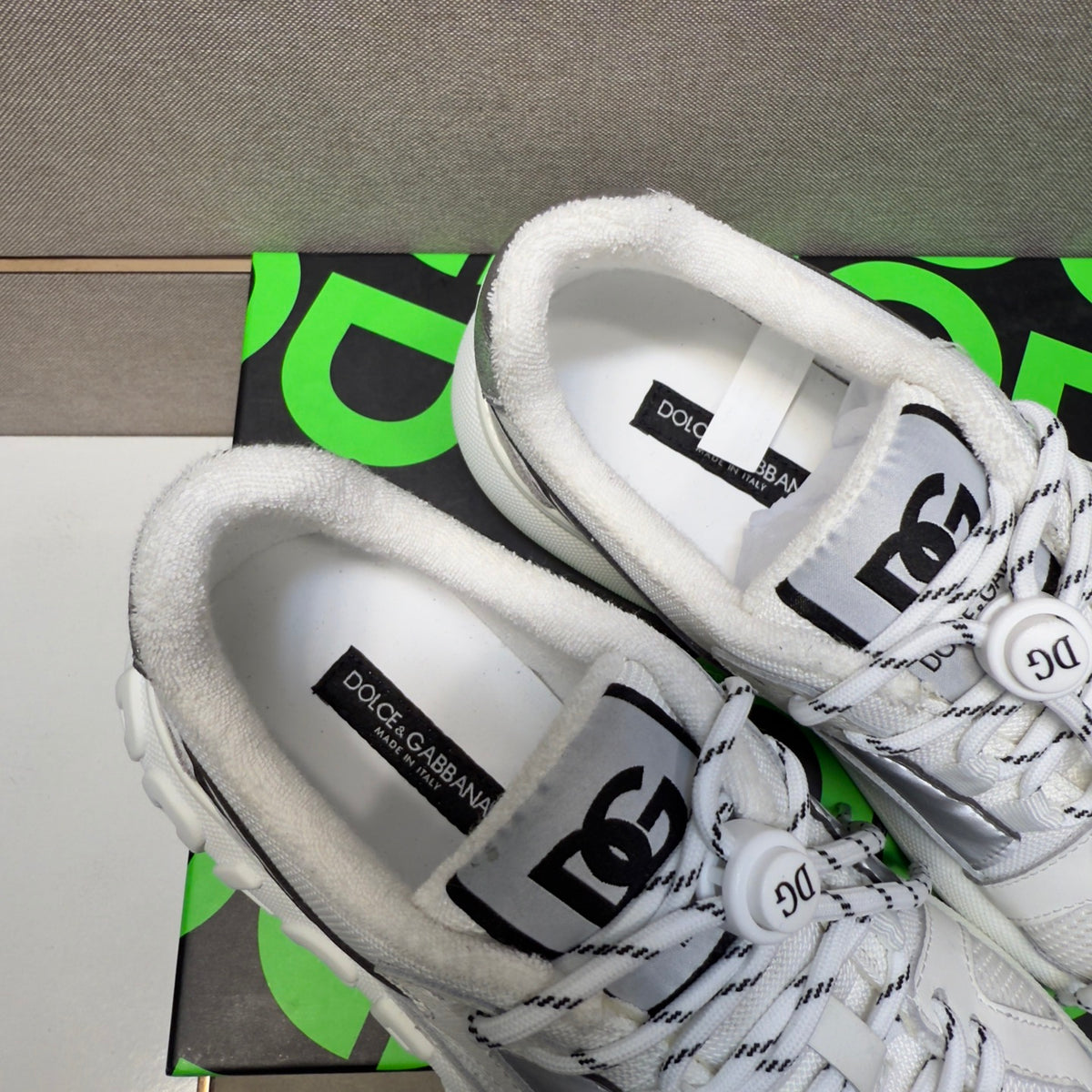 Dolce & Gabbana DG Men's Multi-Material Casual Sneakers 4 Colors