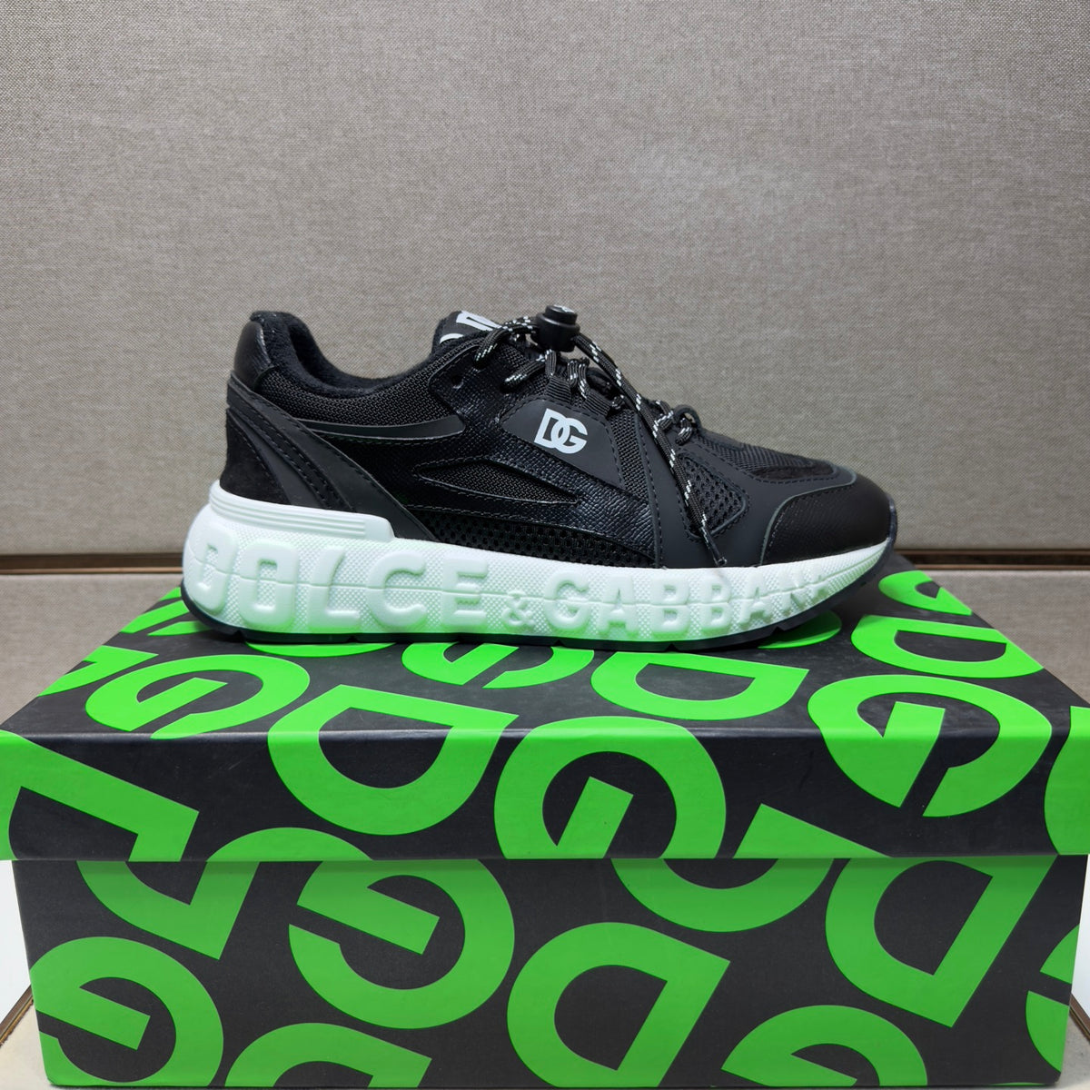 Dolce & Gabbana DG Men's Multi-Material Casual Sneakers 4 Colors