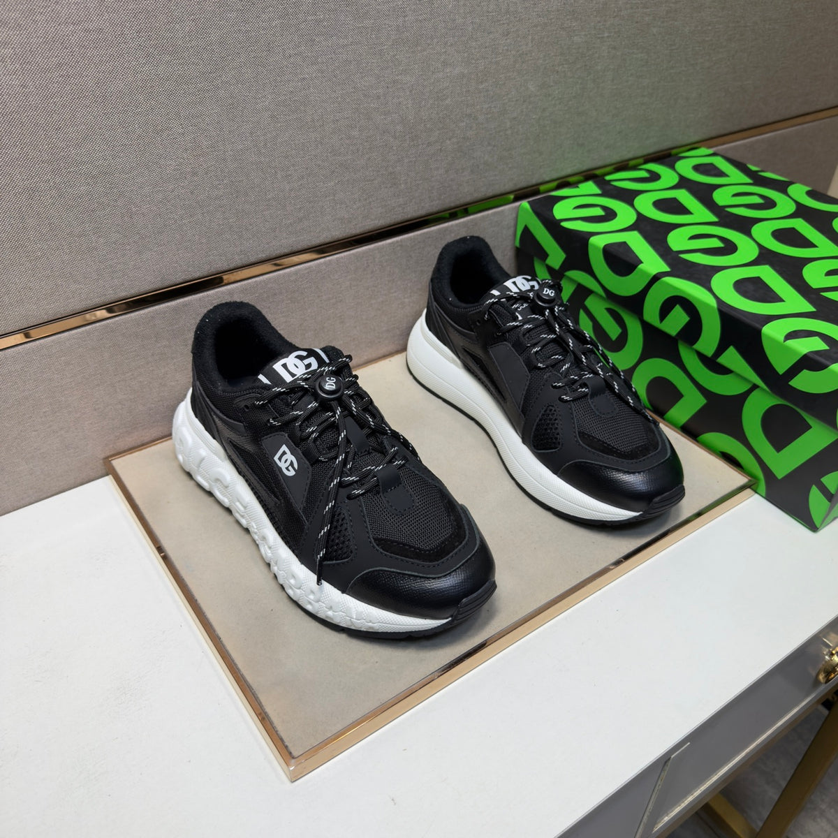 Dolce & Gabbana DG Men's Multi-Material Casual Sneakers 4 Colors