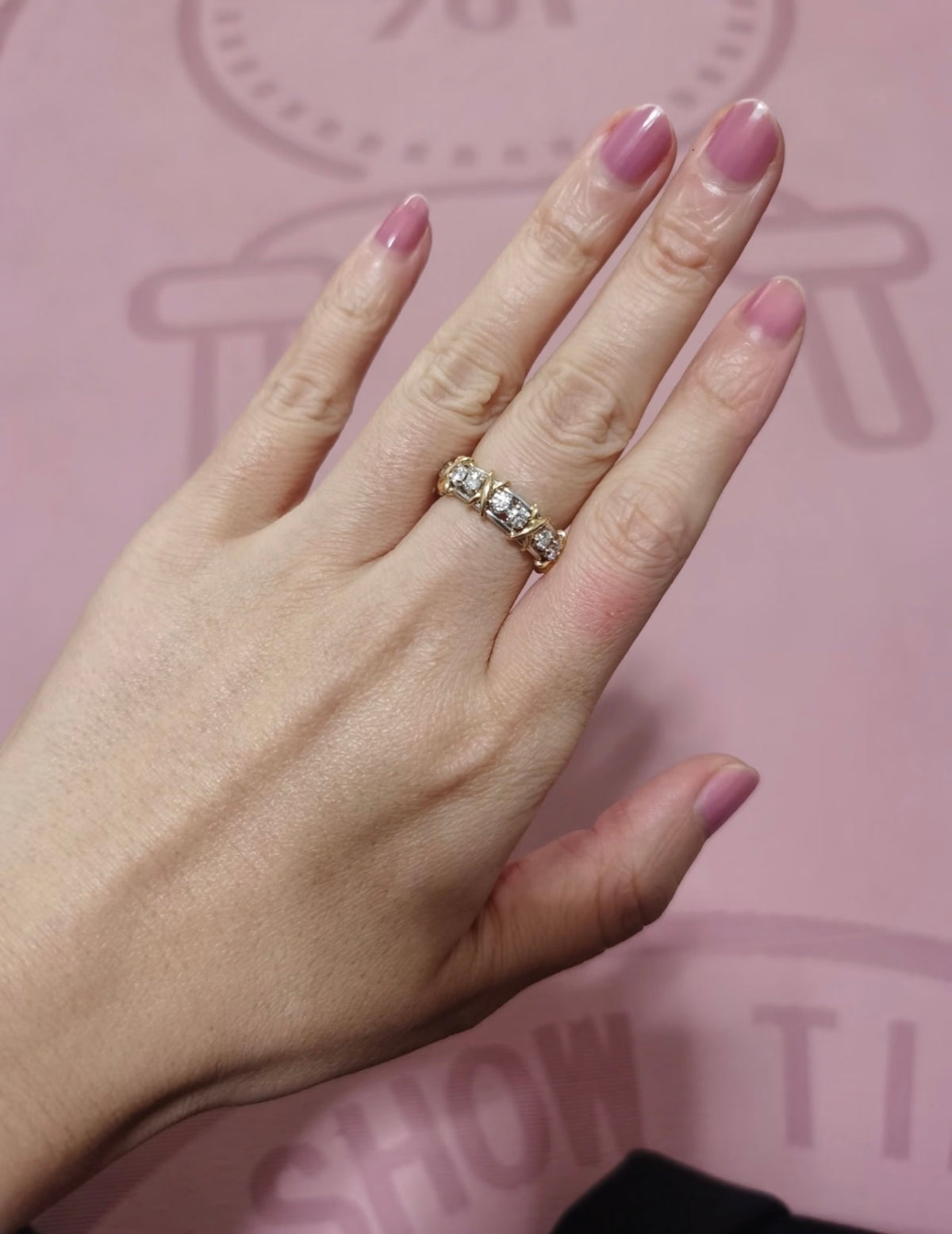 rose gold brass rose Ring for women - alternate angle view 7
