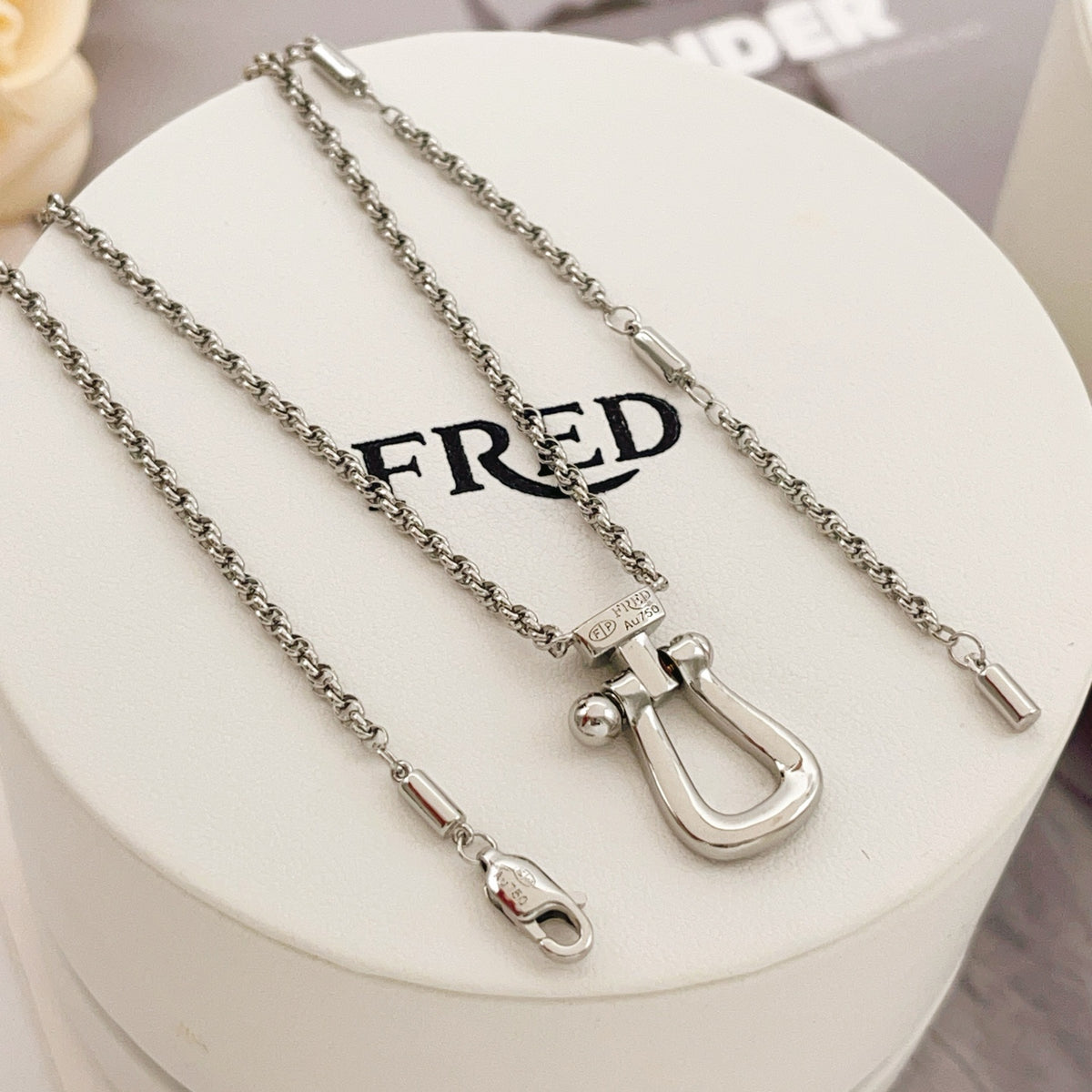 silver brass tassel Necklace for women - alternate angle view 2