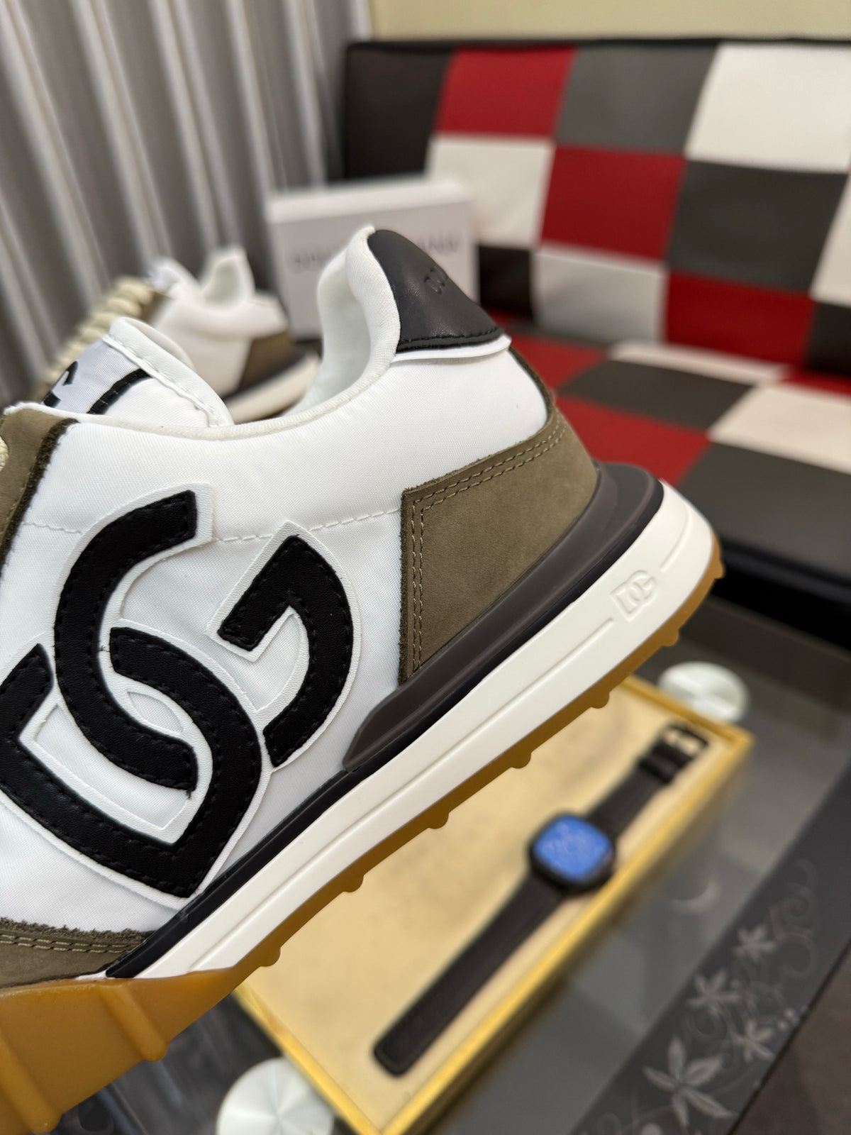 Dolce & Gabbana DG Silk Calfskin & Nubuck Casual Sneakers