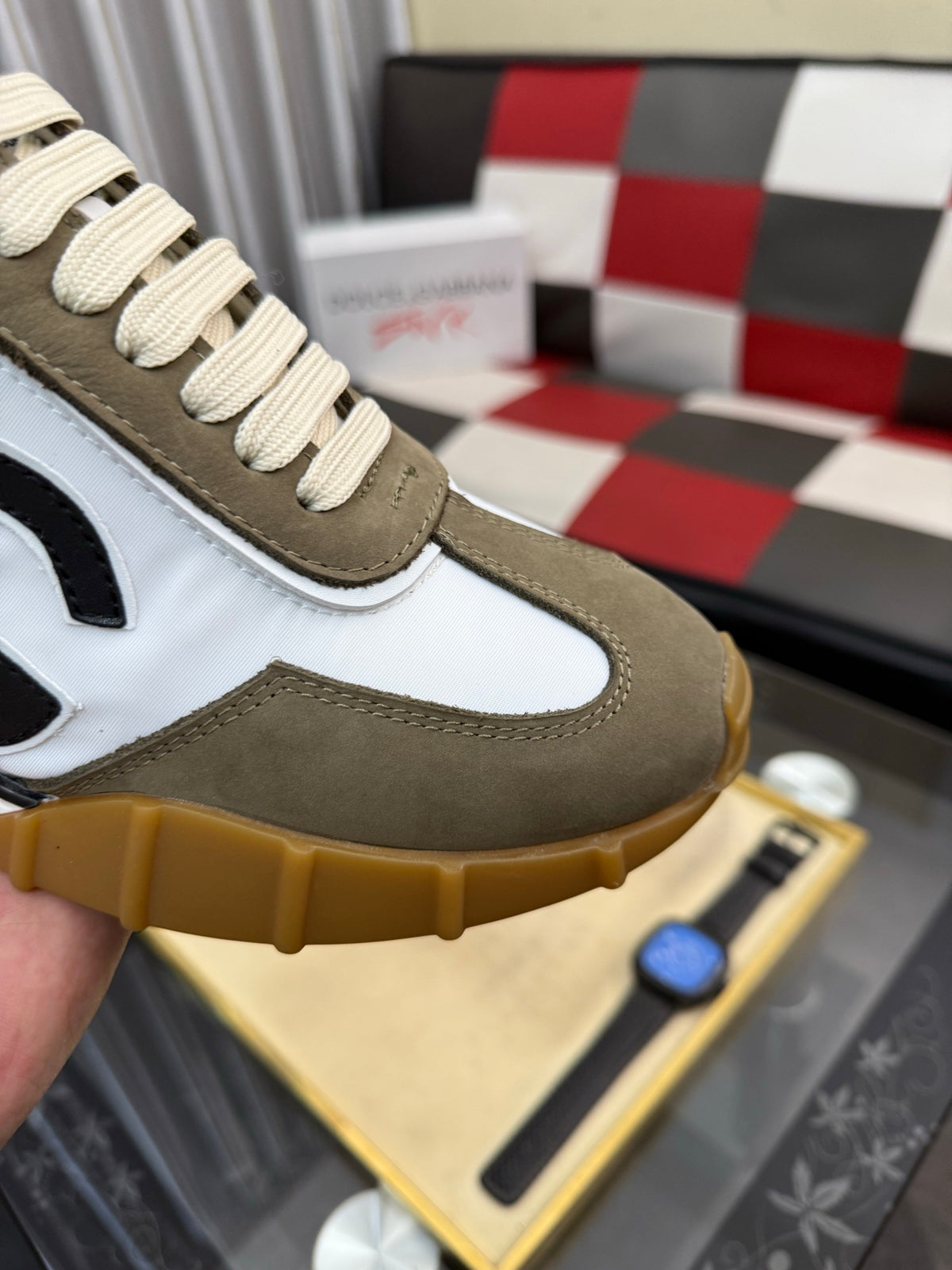 Dolce & Gabbana DG Silk Calfskin & Nubuck Casual Sneakers
