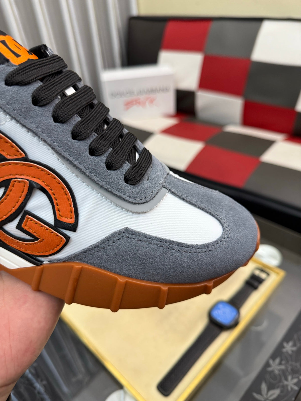 Dolce & Gabbana DG Silk Calfskin & Nubuck Casual Sneakers