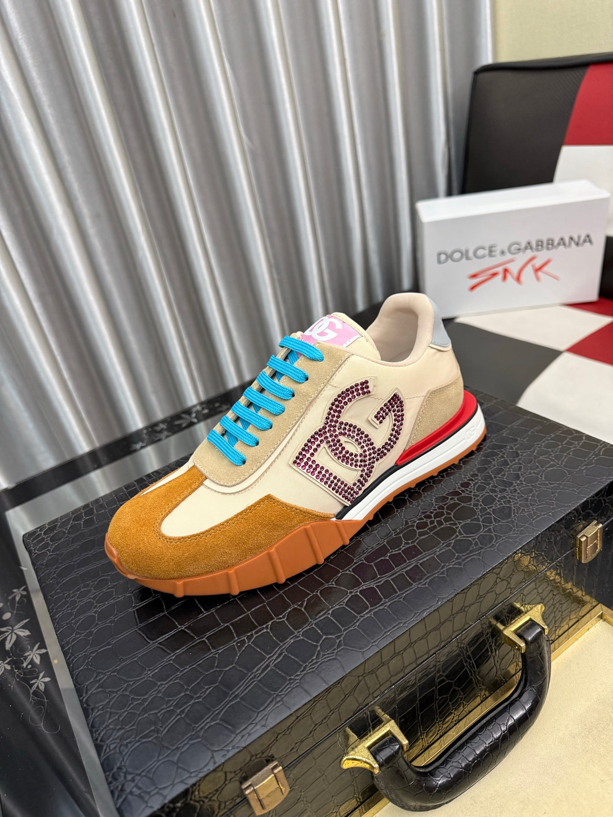 Dolce & Gabbana DG Silk Calfskin & Nubuck Casual Sneakers