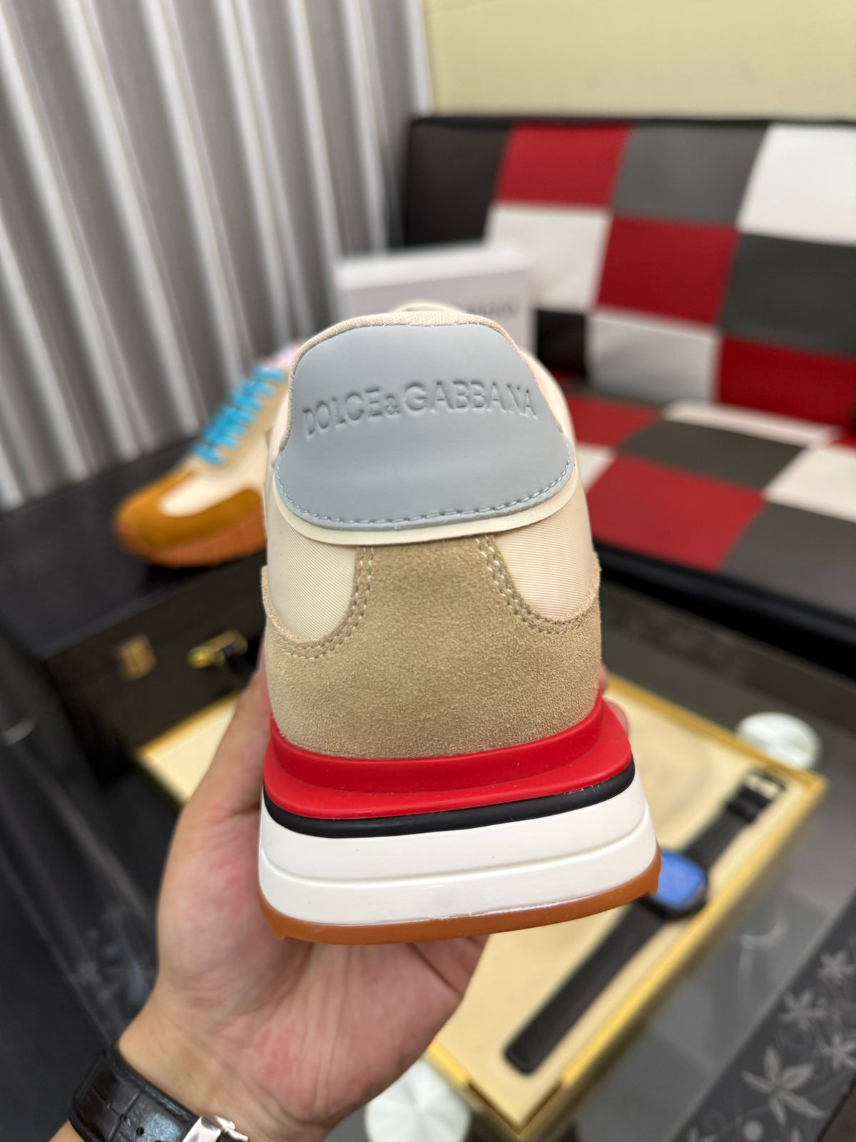 Dolce & Gabbana DG Silk Calfskin & Nubuck Casual Sneakers