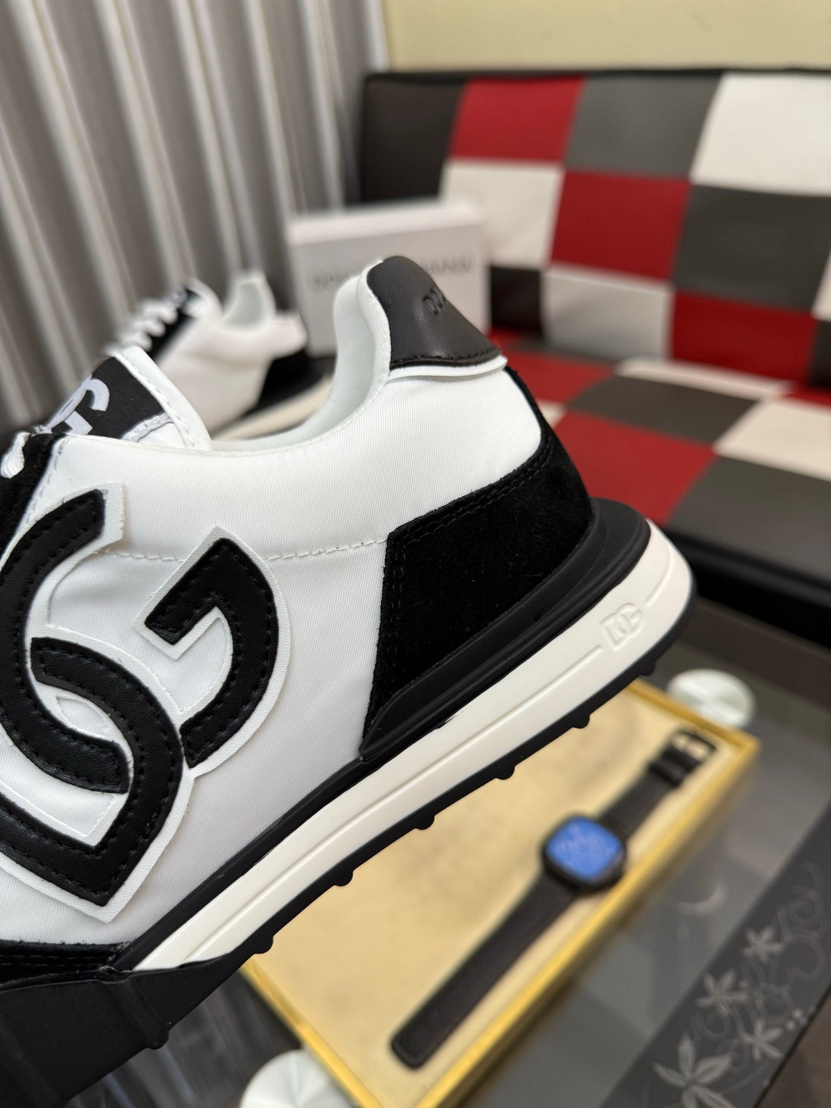 Dolce & Gabbana DG Silk Calfskin & Nubuck Casual Sneakers