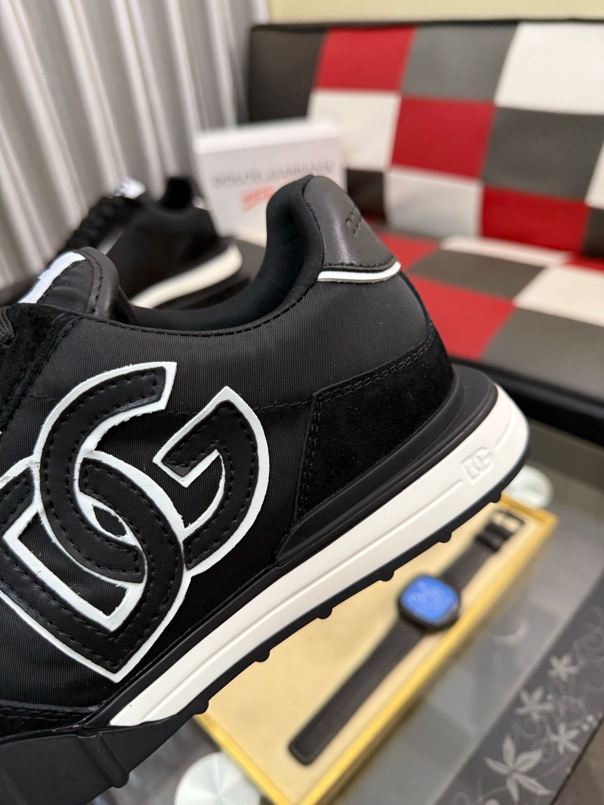Dolce & Gabbana DG Silk Calfskin & Nubuck Casual Sneakers