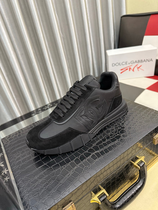 Dolce & Gabbana DG Silk Calfskin & Nubuck Casual Sneakers