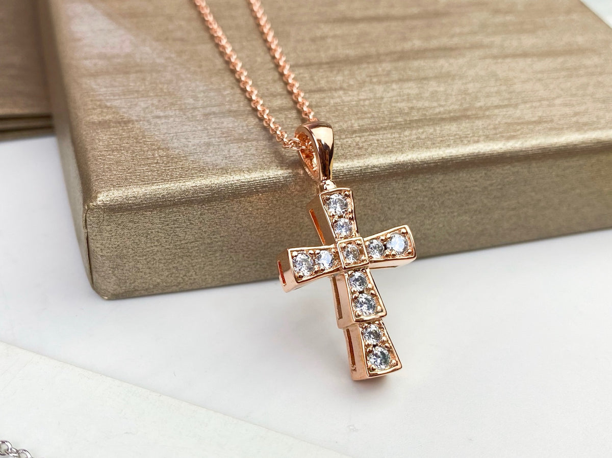 rose crystal cross Sweater for women - alternate angle view 5