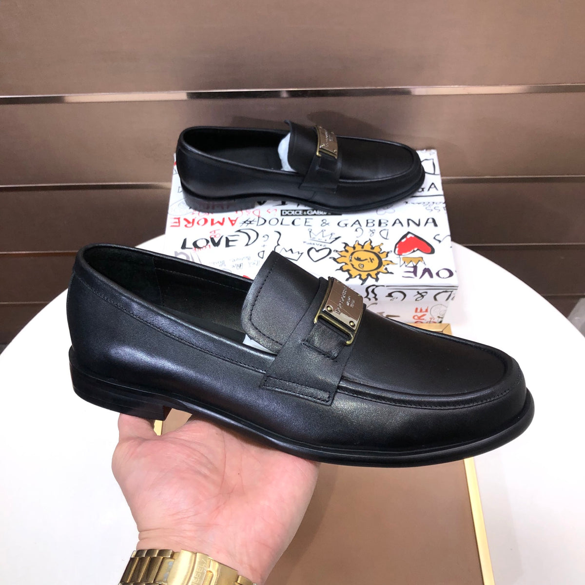 Dolce & Gabbana DG Men's Italian Calfskin Dress Shoes