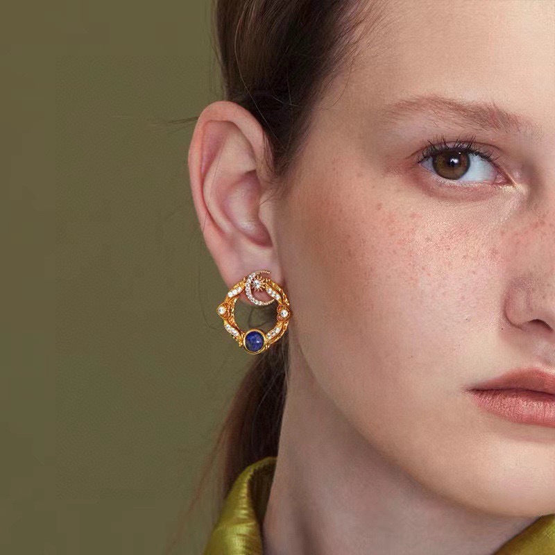 unique Drop Earrings for women - alternate angle view 3