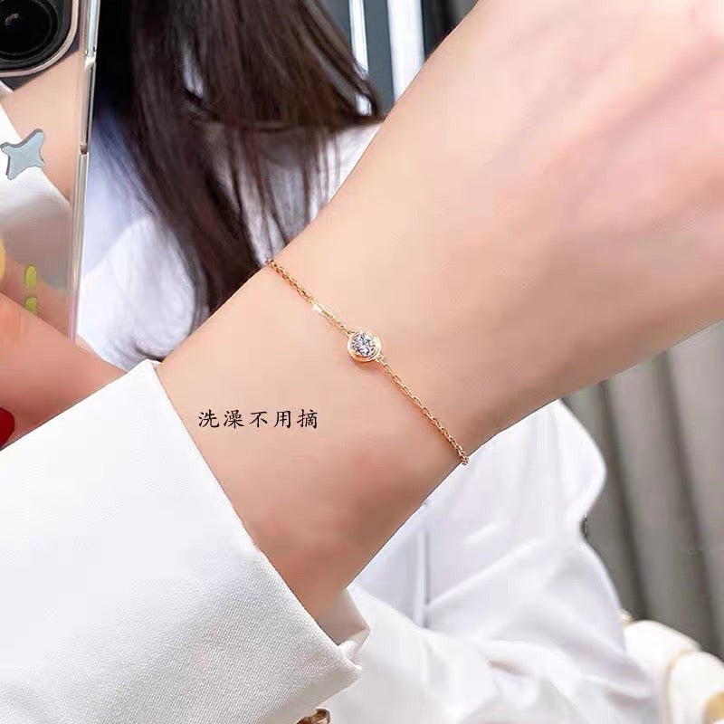 gold brass luxury Bracelet for women - alternate angle view 10
