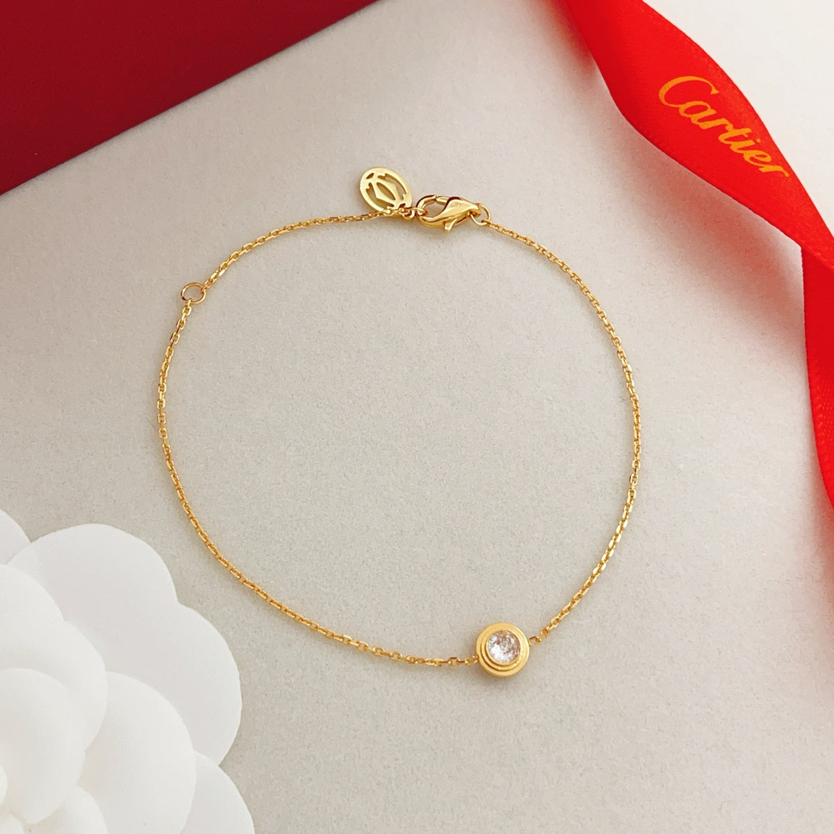 gold brass luxury Bracelet for women - product detail view