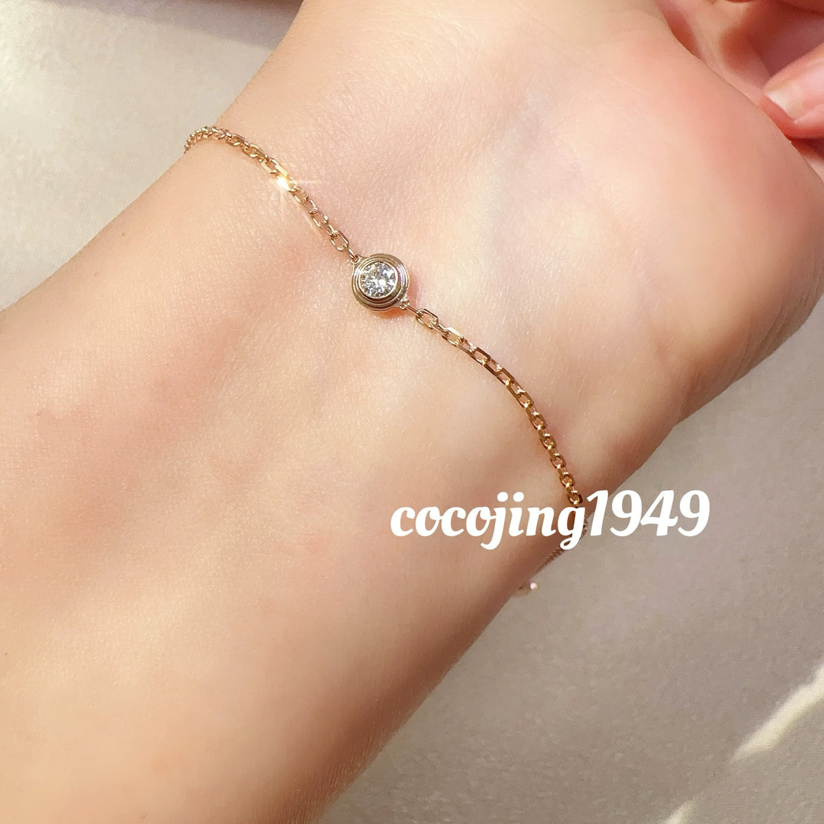 gold brass luxury Bracelet for women - alternate angle view 11