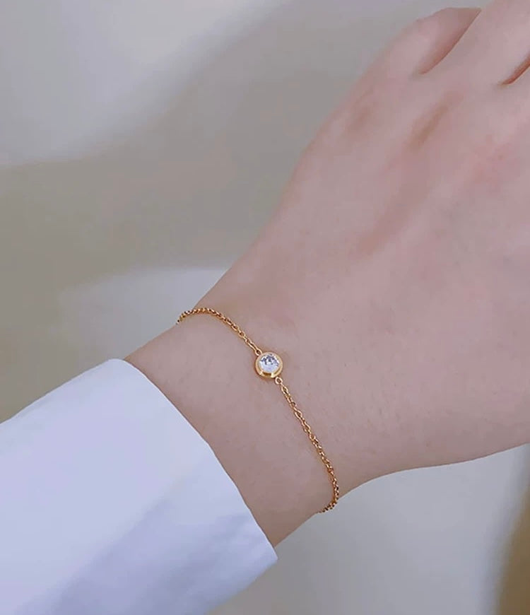 gold brass luxury Bracelet for women - alternate angle view 8