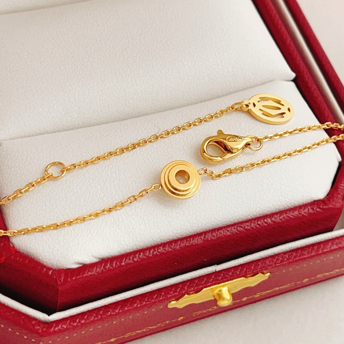 gold brass luxury Bracelet for women - alternate angle view 3