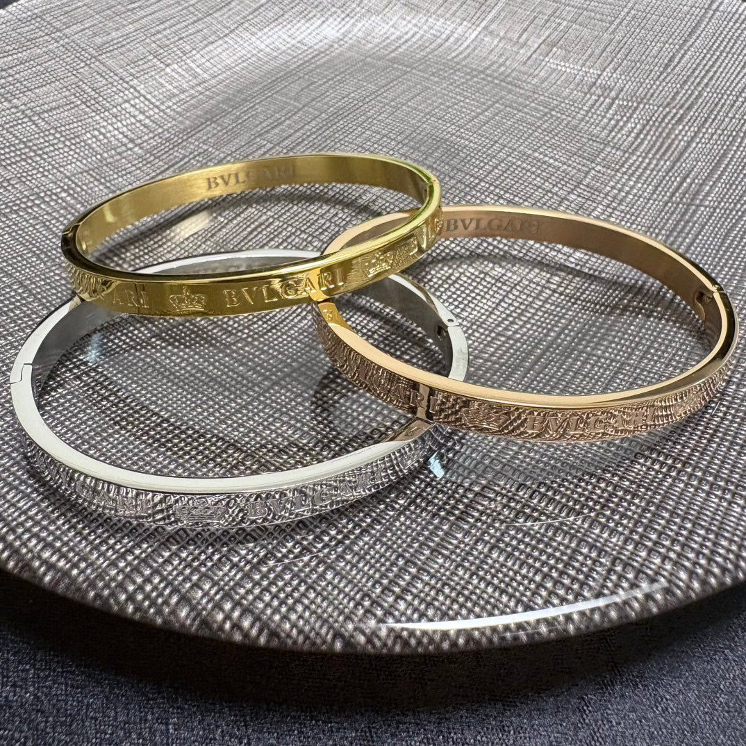 rose gold crystal floral Bangle for women - alternate angle view 7