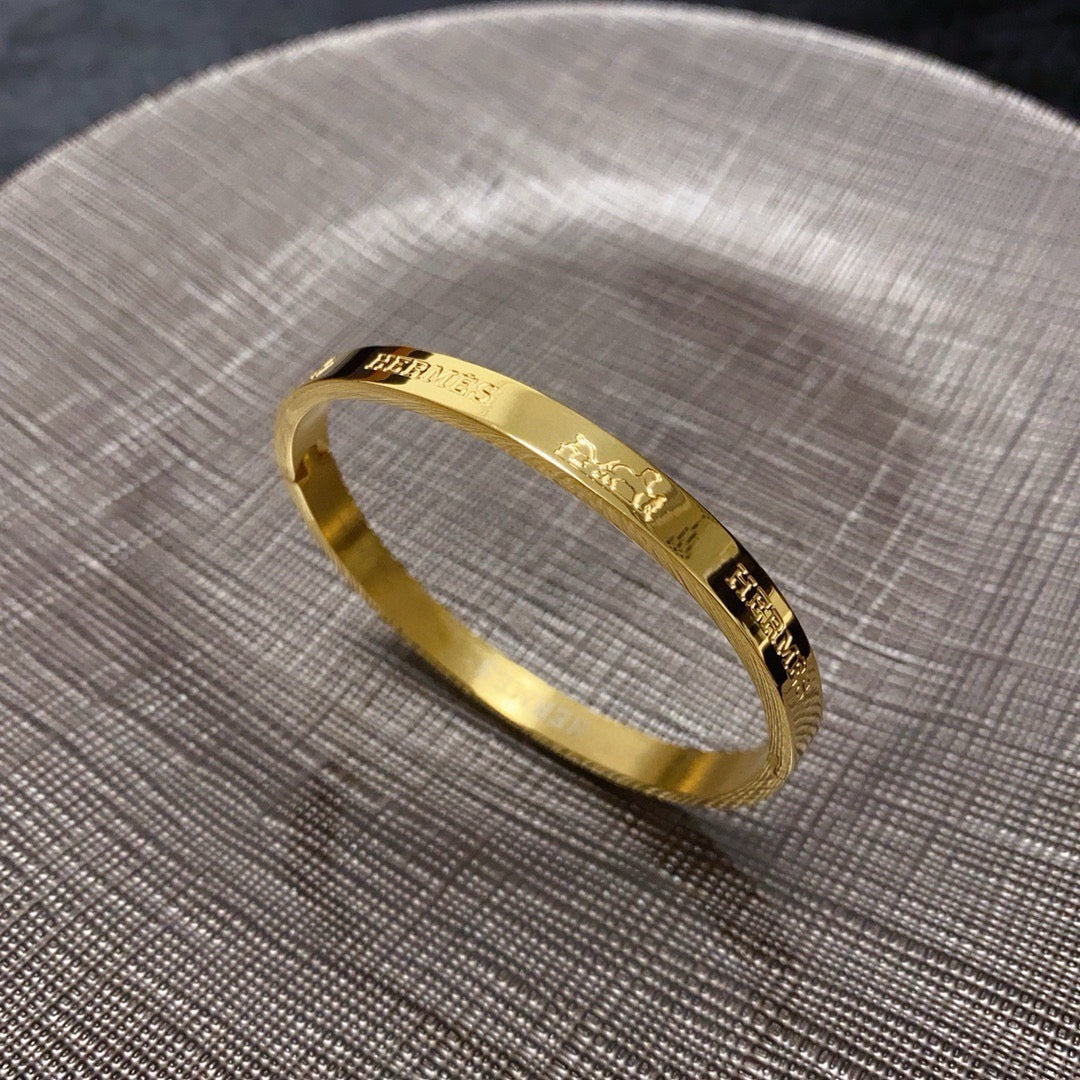 white letter Bangle for women - alternate angle view 7
