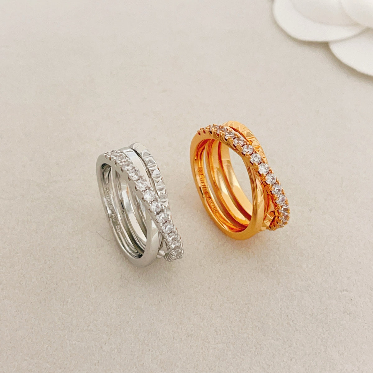 silver brass inlaid Ring for women - alternate angle view 7
