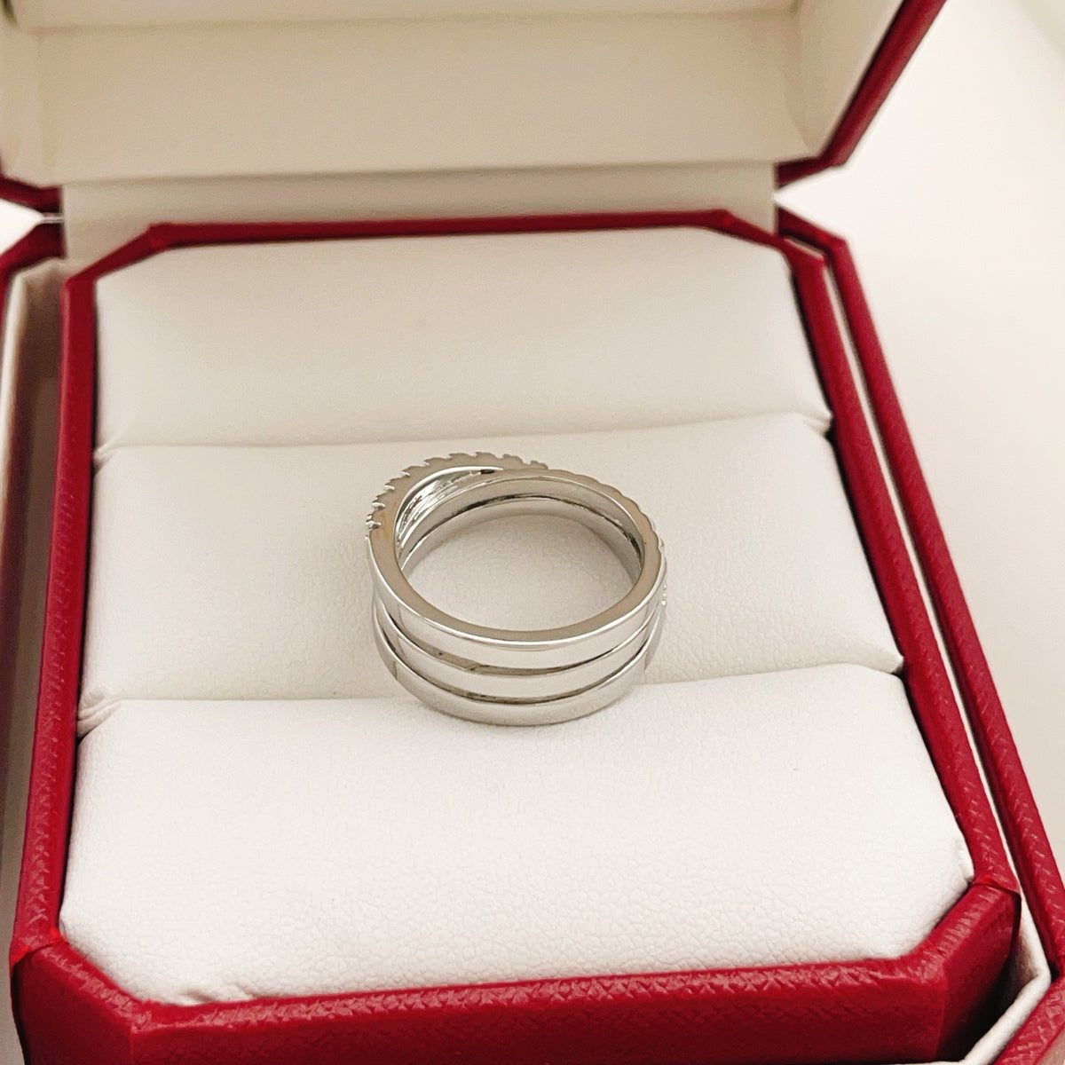 silver brass inlaid Ring for women - alternate angle view 6