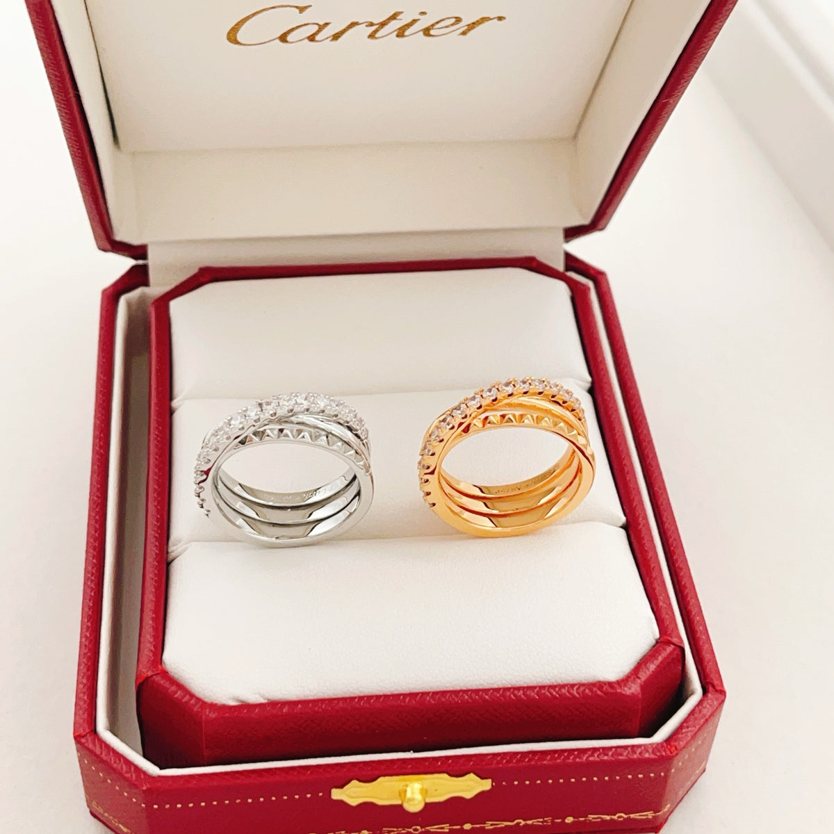 silver brass inlaid Ring for women - alternate angle view 8