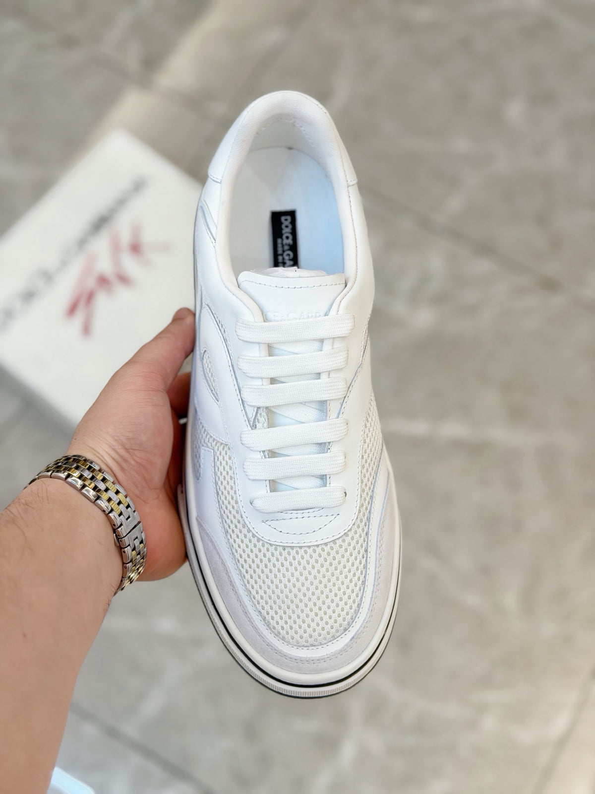 Dolce & Gabbana DG Men's Silk-Calfskin Spring Casual Sneakers