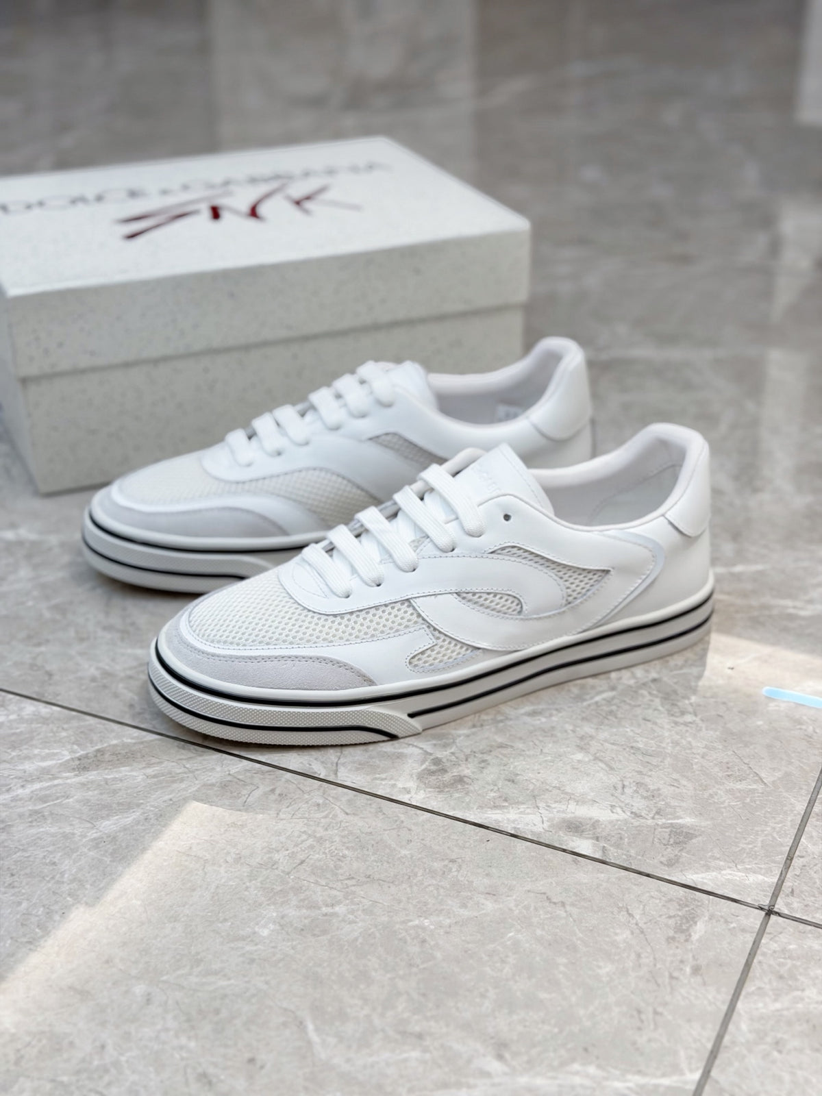 Dolce & Gabbana DG Men's Silk-Calfskin Spring Casual Sneakers