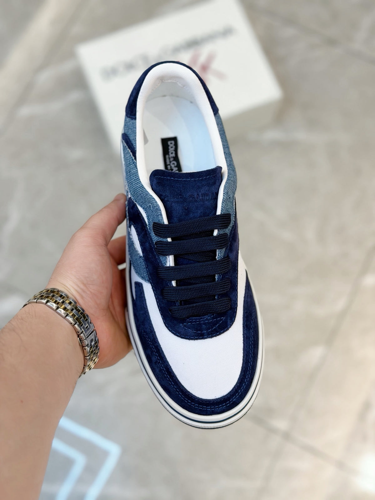 Dolce & Gabbana DG Men's Silk-Calfskin Spring Casual Sneakers