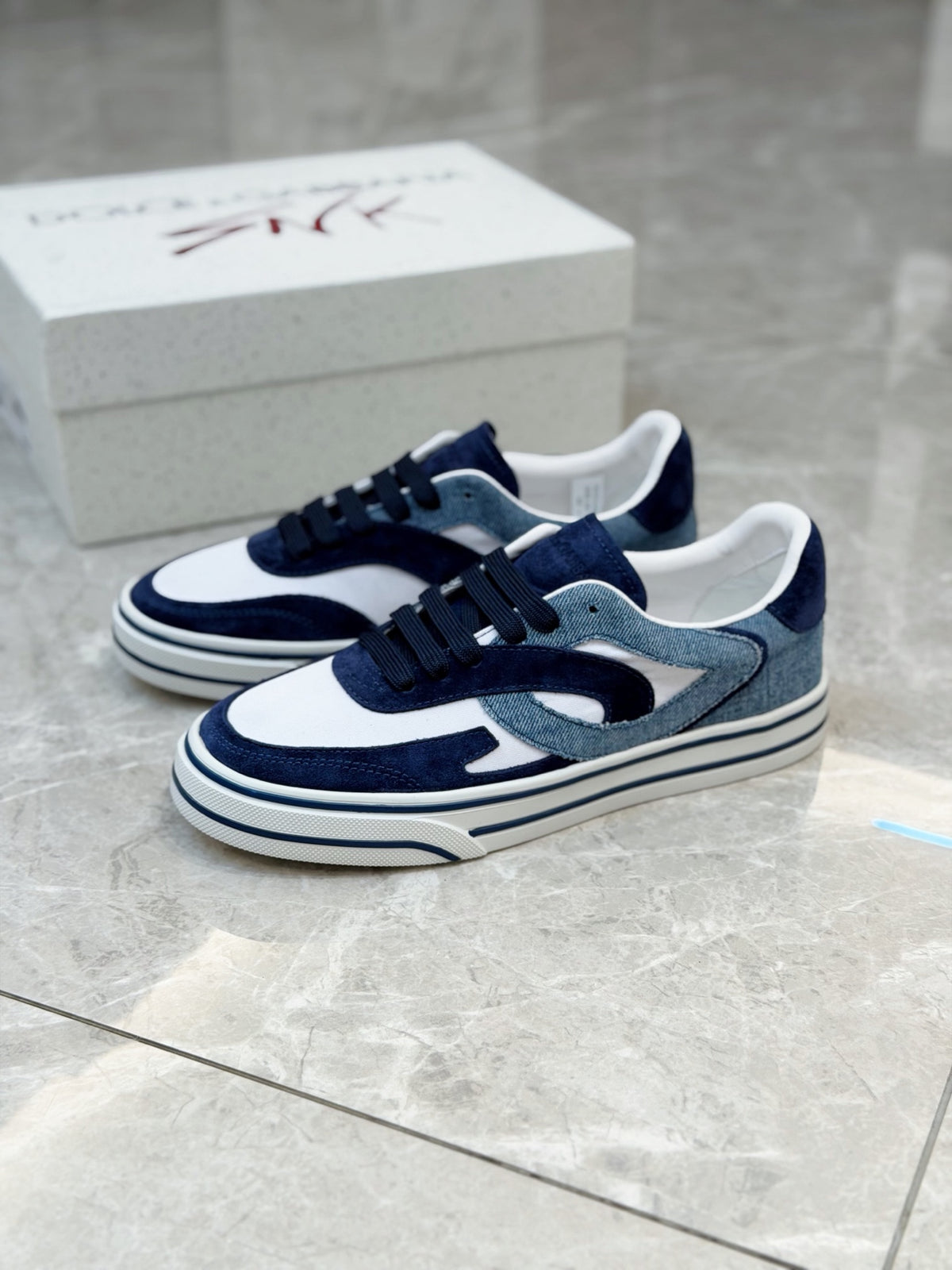 Dolce & Gabbana DG Men's Silk-Calfskin Spring Casual Sneakers