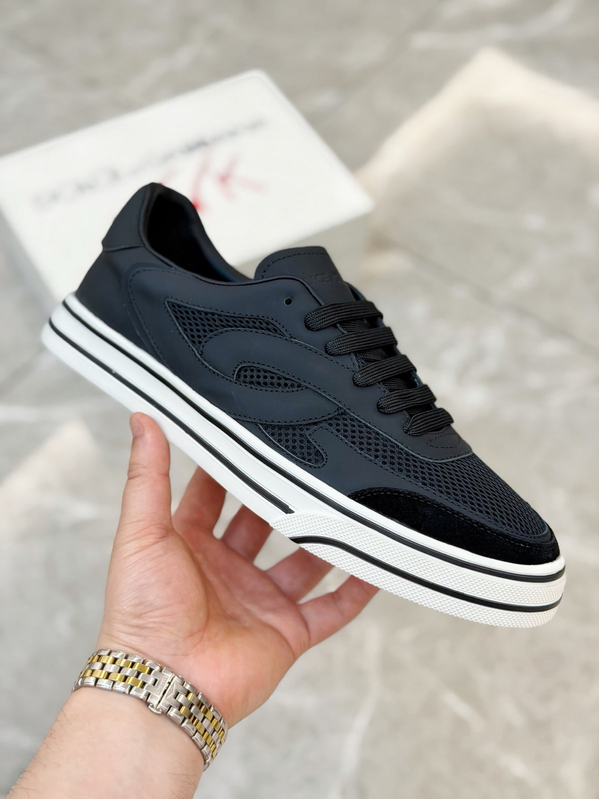 Dolce & Gabbana DG Men's Silk-Calfskin Spring Casual Sneakers