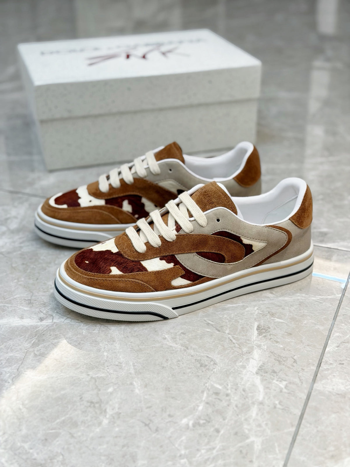 Dolce & Gabbana DG Men's Silk-Calfskin Spring Casual Sneakers