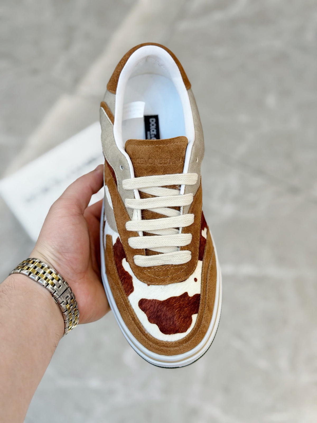 Dolce & Gabbana DG Men's Silk-Calfskin Spring Casual Sneakers