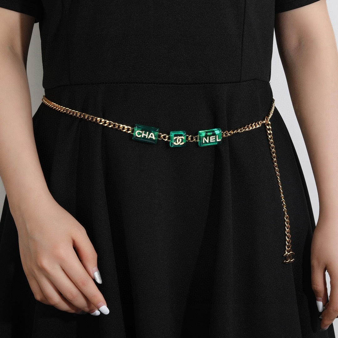 gold brass Waist Chain for women - alternate angle view 8