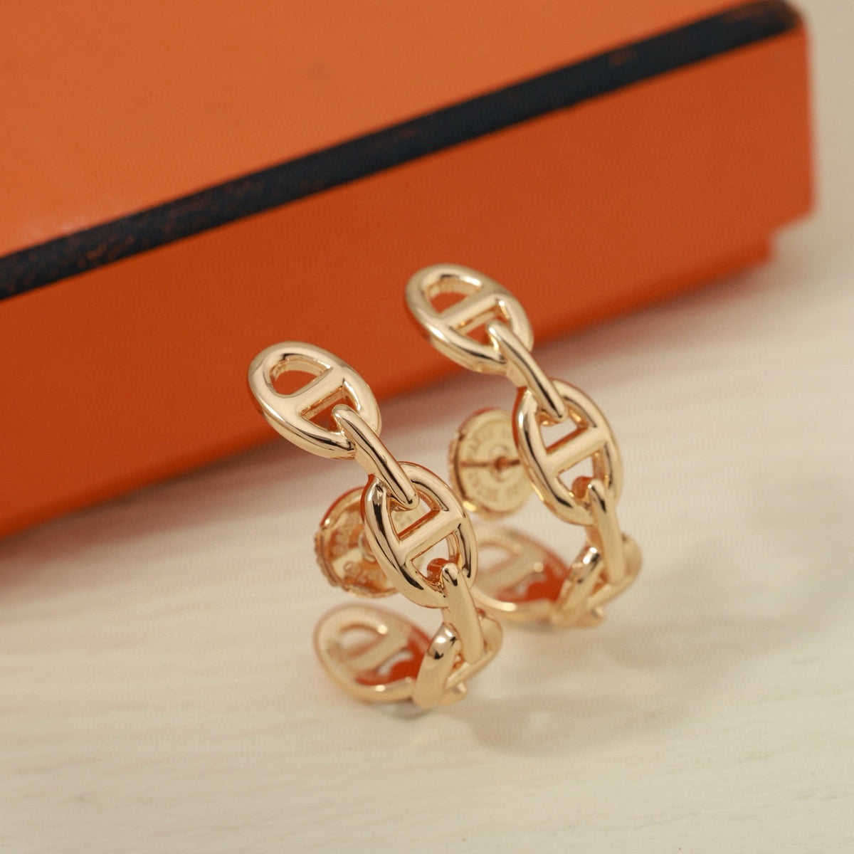 gold 925 sterling silver stylish Stud Earrings for women - alternate angle view 6