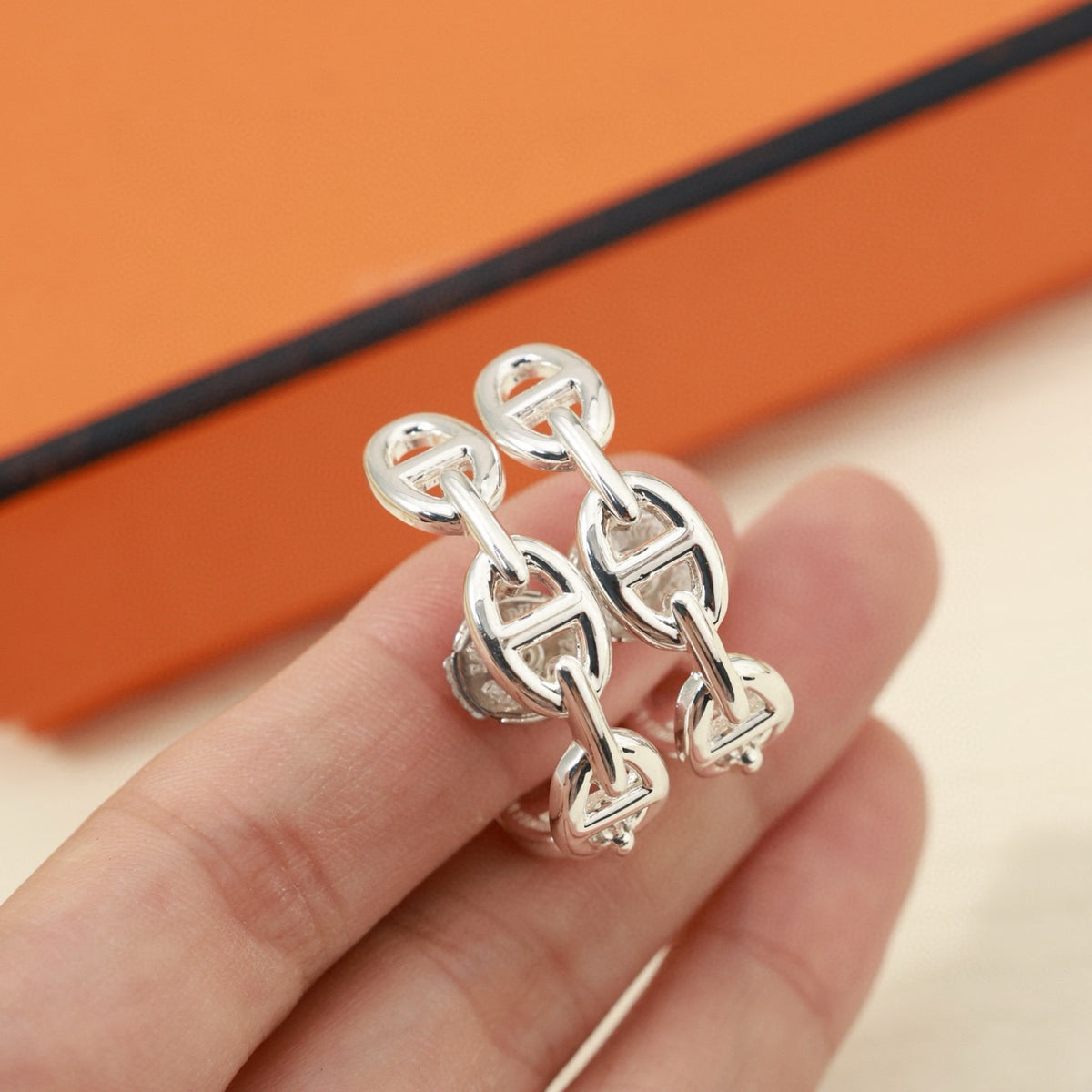 gold 925 sterling silver stylish Stud Earrings for women - alternate angle view 7