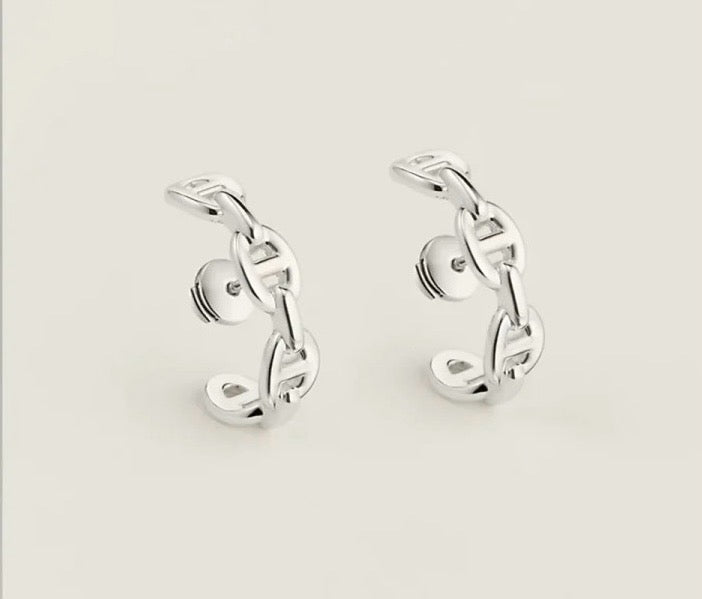 gold 925 sterling silver stylish Stud Earrings for women - alternate angle view 2