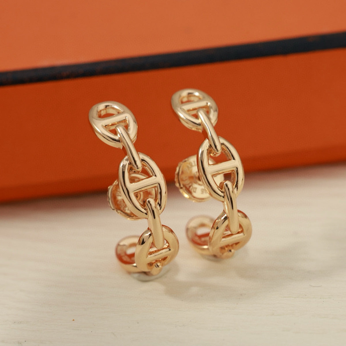 gold 925 sterling silver stylish Stud Earrings for women - alternate angle view 5