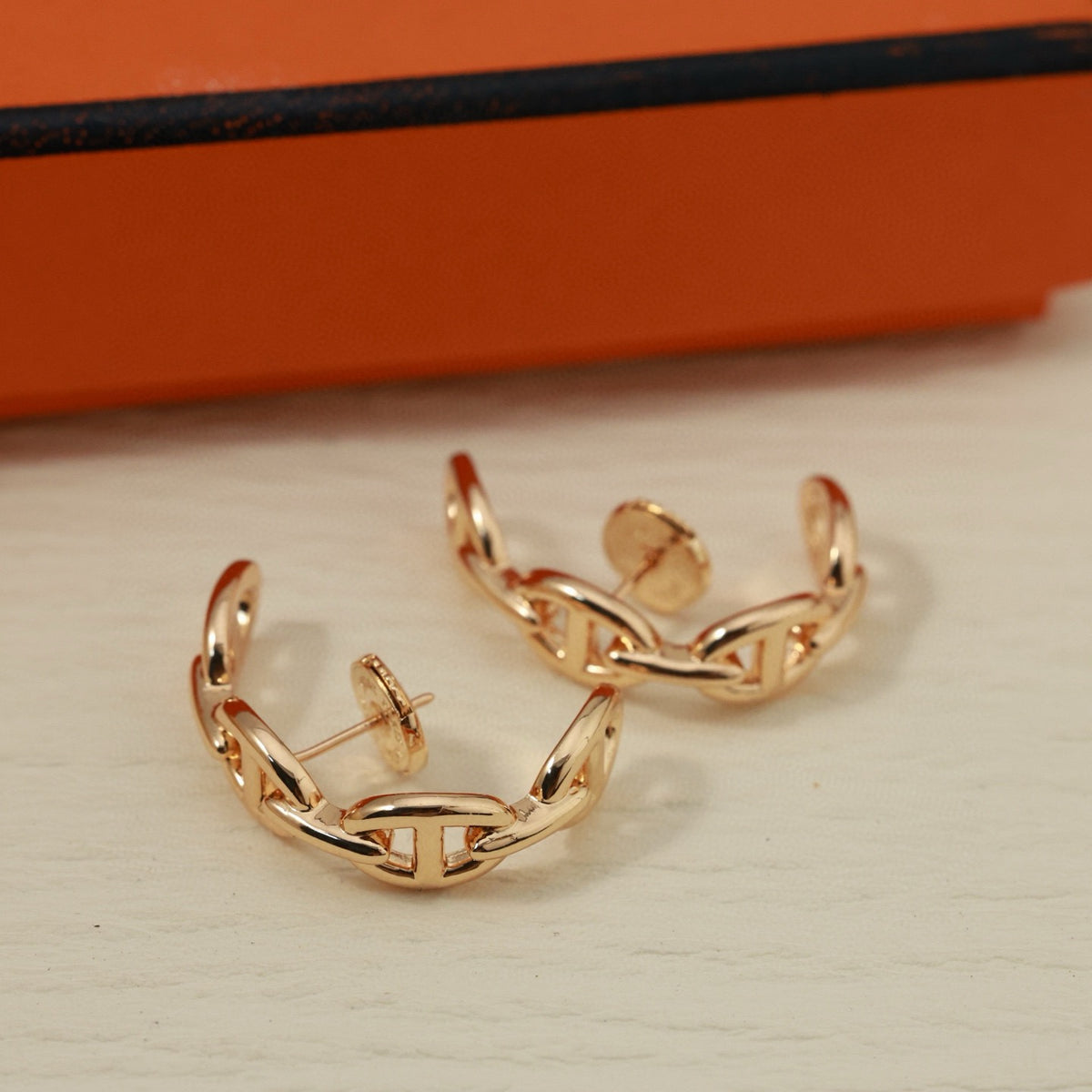 gold 925 sterling silver stylish Stud Earrings for women - alternate angle view 8