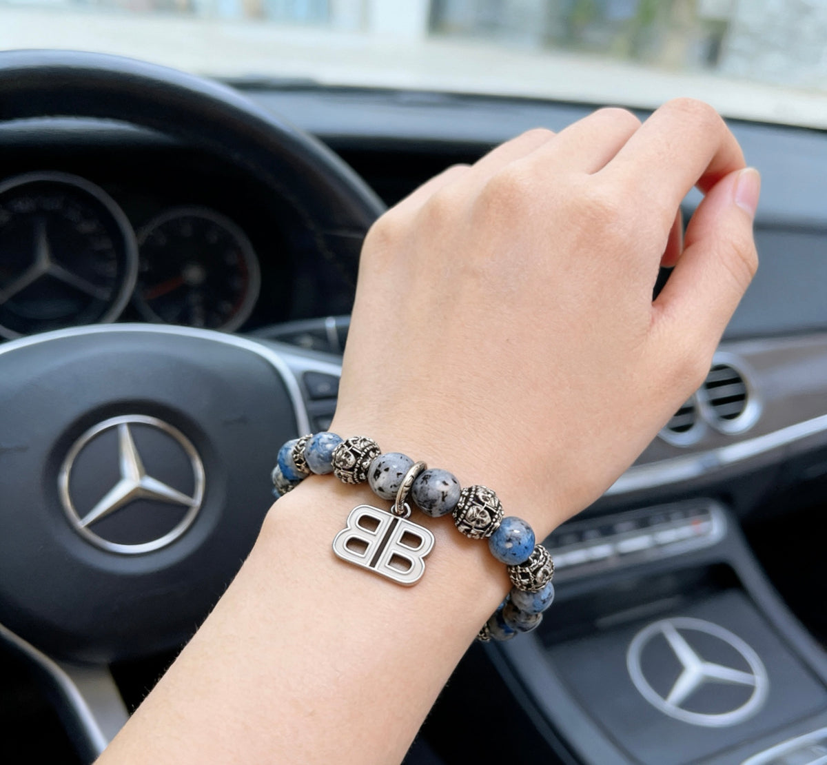 antique linen vintage Bracelet for men - alternate angle view 4