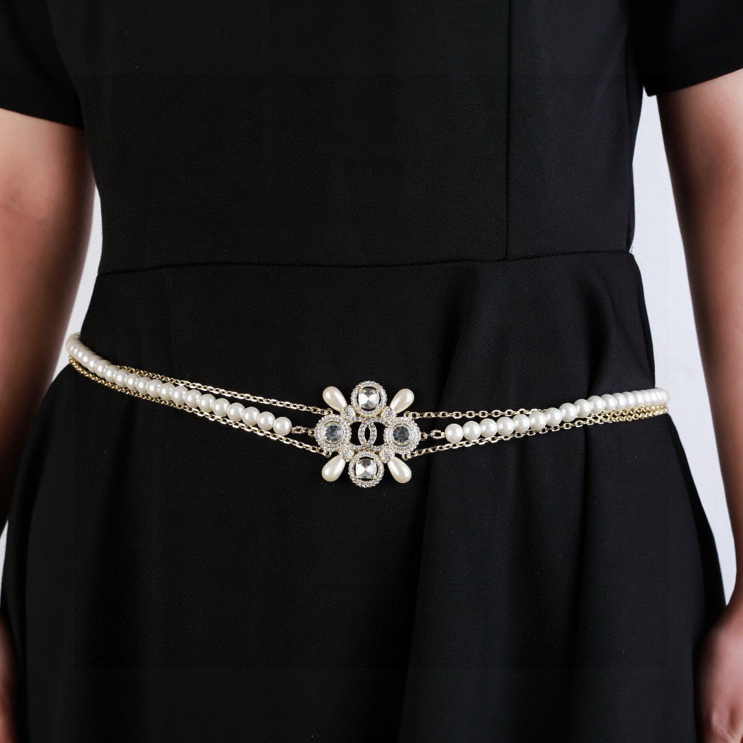 yellow brass Waist Chain for women - product detail view
