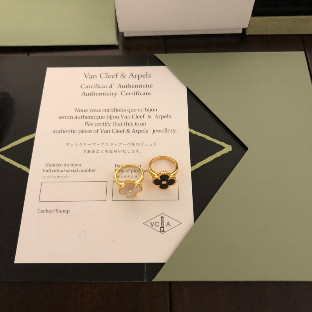gold clover Ring for women - alternate angle view 9