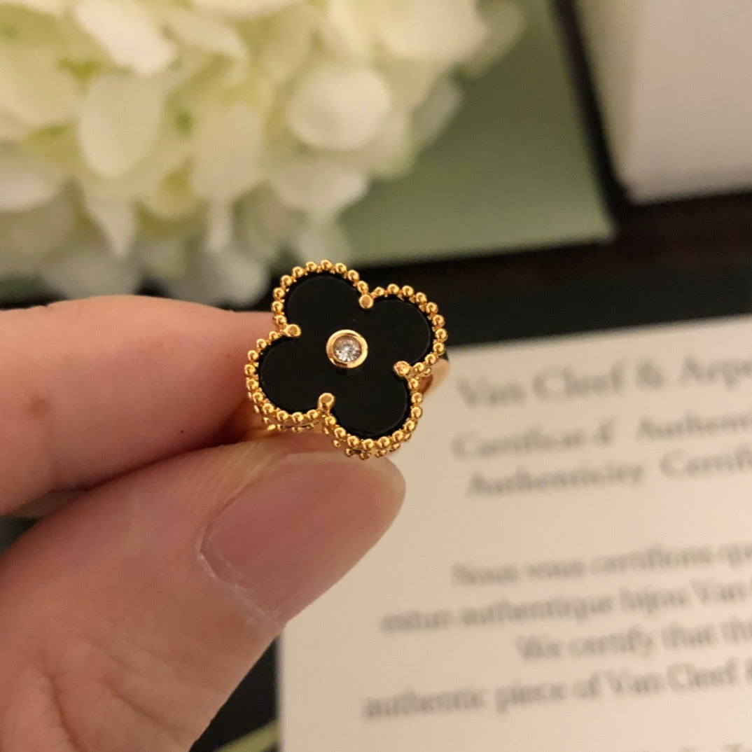 gold clover Ring for women - alternate angle view 6