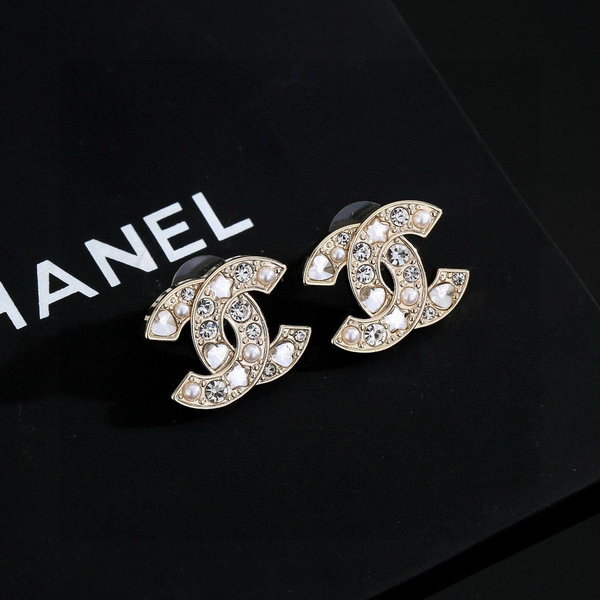 gold star Stud Earrings for women - alternate angle view 3