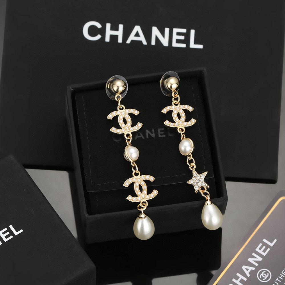 silver 925 sterling silver cute Drop Earrings for women - product detail view